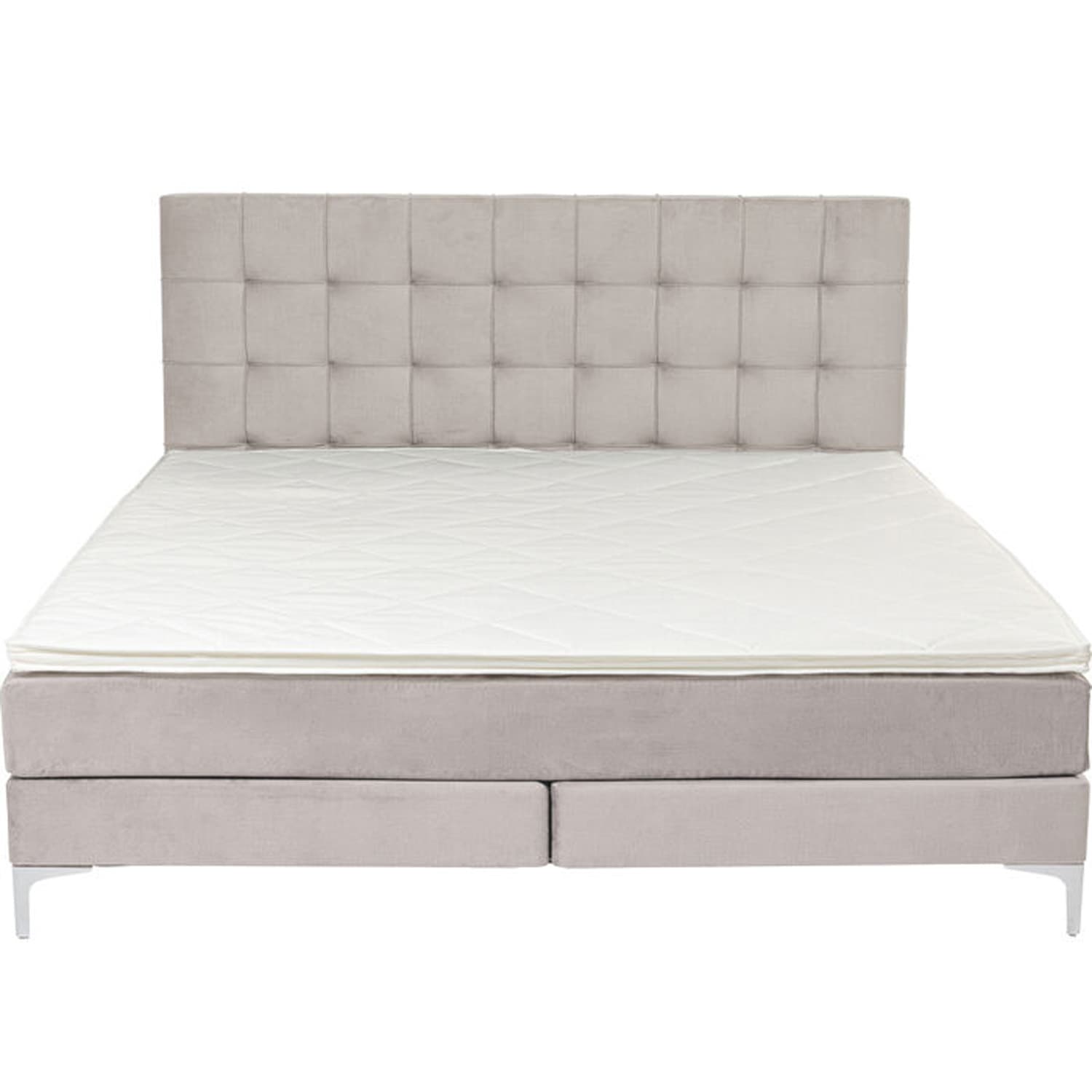 KARE DESIGN Boxspring Bed Benito Star Cream säng - kräm polyester och stål (160x200)