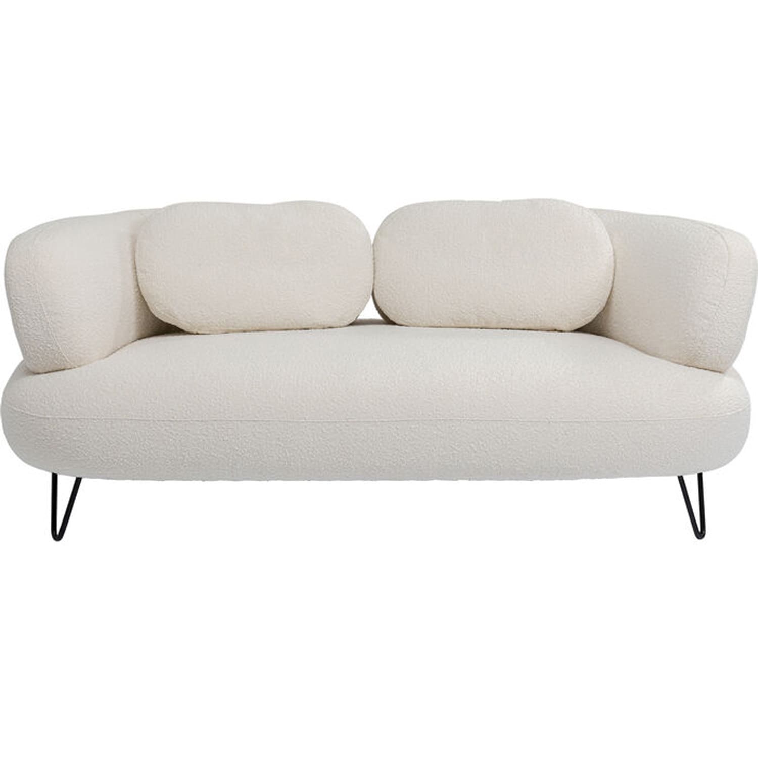 KARE DESIGN Peppo White 2-sits soffa - vit polyester och stål