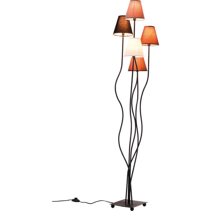 KARE DESIGN Flexibel Mocha Cinque golvlampa - flerfärgat tyg och stål