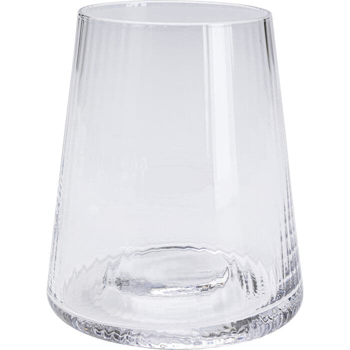 KARE DESIGN Tumbler Riffle dricksglas, med spår - klart glas (H:11)