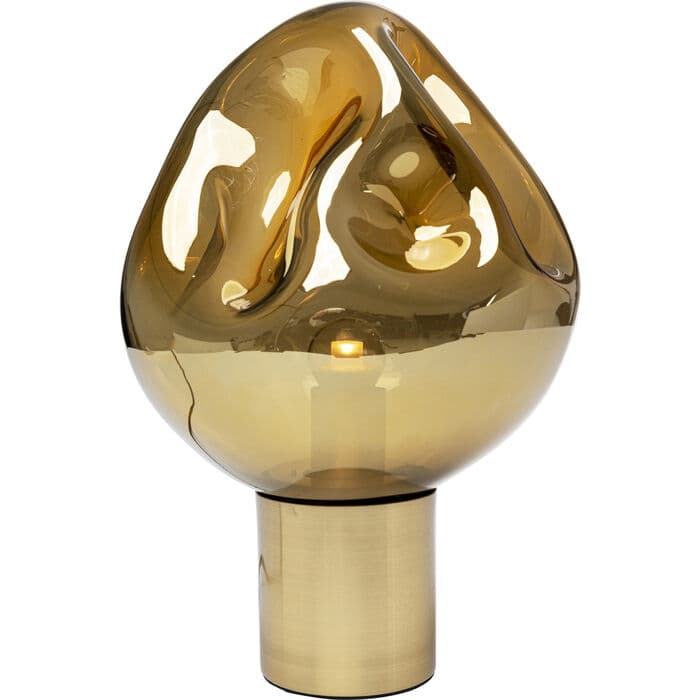 KARE DESIGN Dough bordslampa, rund - guldglas och mässingsstål (H:38)