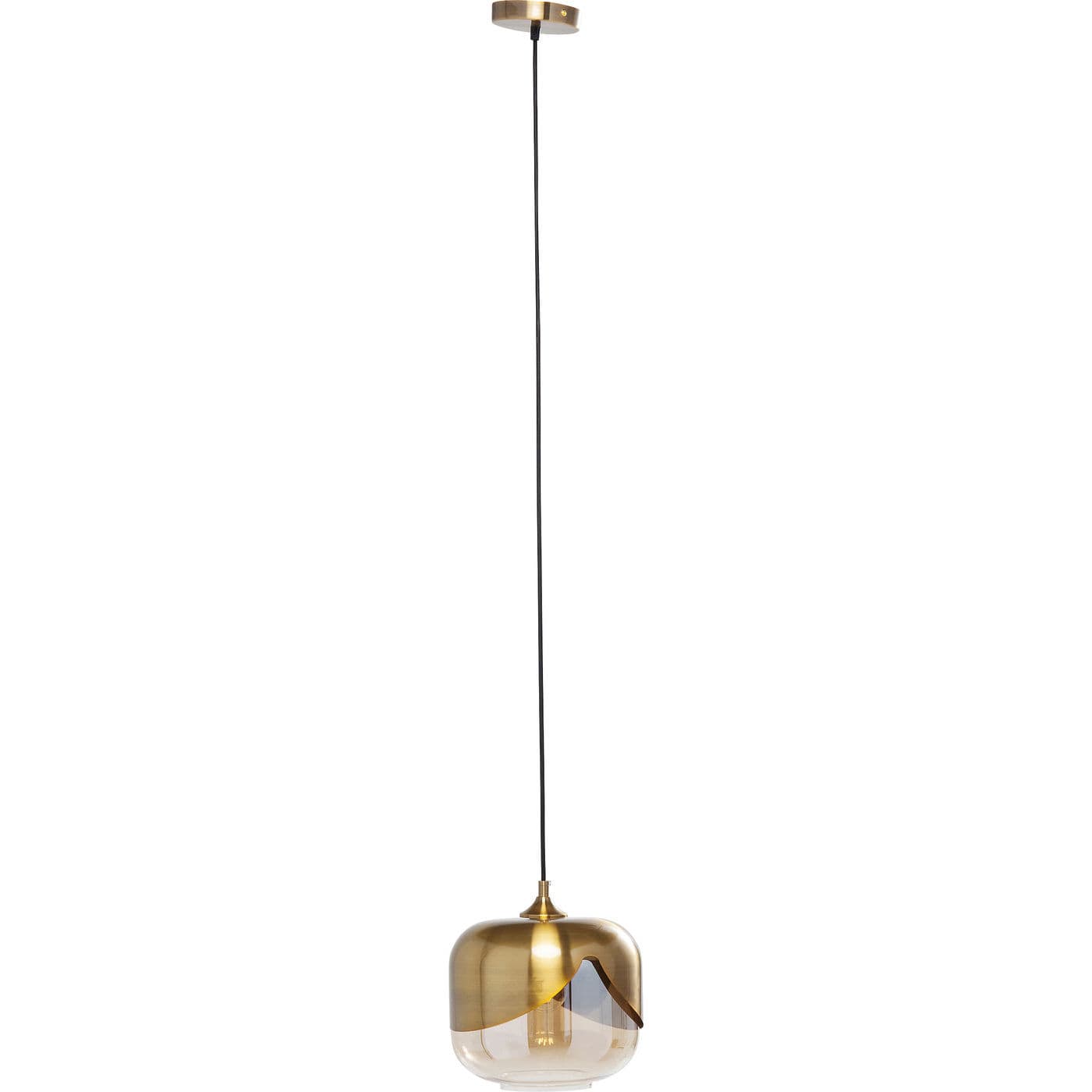 KARE DESIGN Golden Goblet Taklampa - Färgat Glas / Mässingsbelagt Stål, Rund (Ø 25 cm)