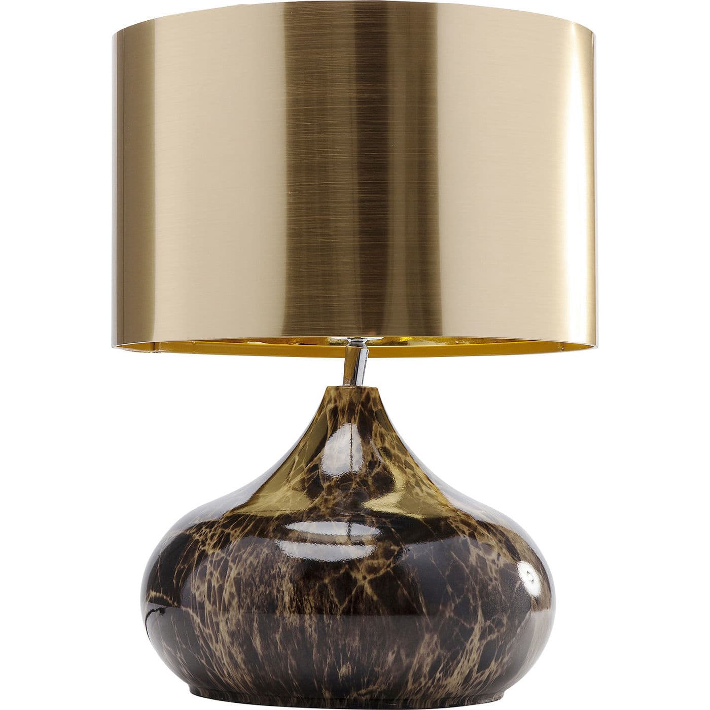 KARE DESIGN Mamo Deluxe bordslampa - guld plast / brunt stål