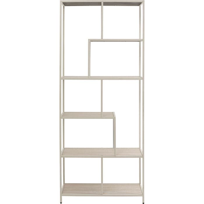 KARE DESIGN Loftie bokhylla - grå MDF och stål (77x186)