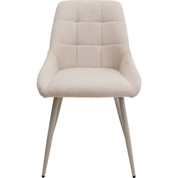 KARE DESIGN Ruby matstol - beige tyg och grått stål
