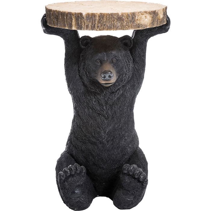 KARE DESIGN Animal Bear sidobord, runt - polyresin (Ø33)