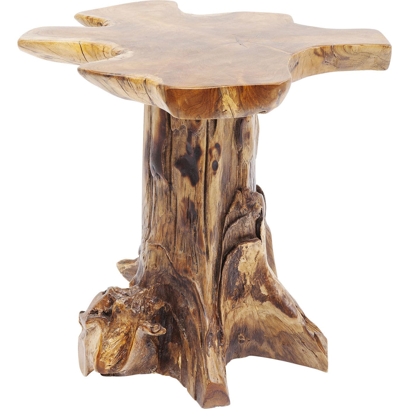 KARE DESIGN Tree sidobord - naturlig teak, unik (50x50)