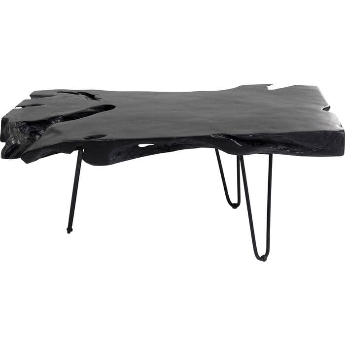 KARE DESIGN Aspen soffbord, ekologiskt - svart teak och stål (100x40)