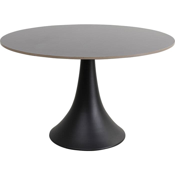 KARE DESIGN Grande Possibilita Matbord, Runt - Keramisk Dolomit och Svart Alu (Ø 120 cm)