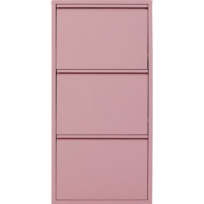 KARE DESIGN Caruso 3 skoskåp, w. 3 dörrar - rosa stål (H:104)