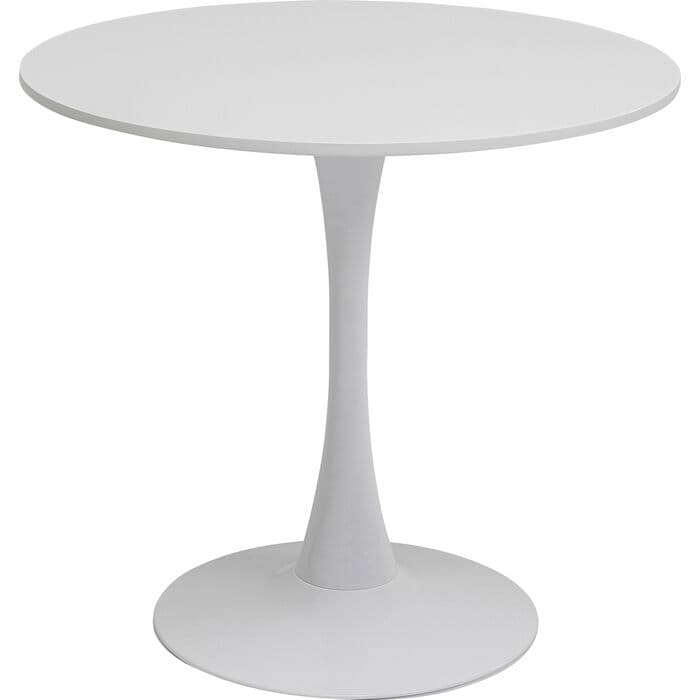 KARE DESIGN Schickeria matbord, runt - vit MDF och vitt stål (Ø80)