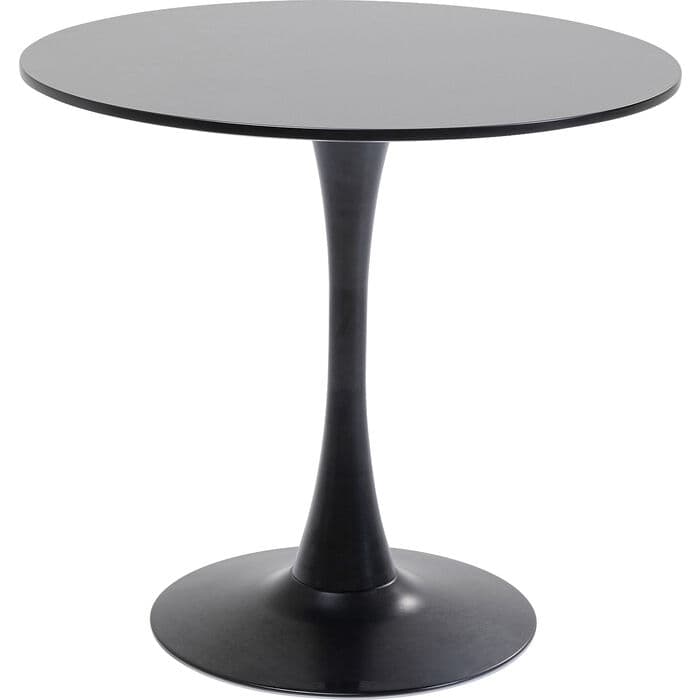 KARE DESIGN Schickeria soffbord, runt - svart MDF och svart stål (Ø80)