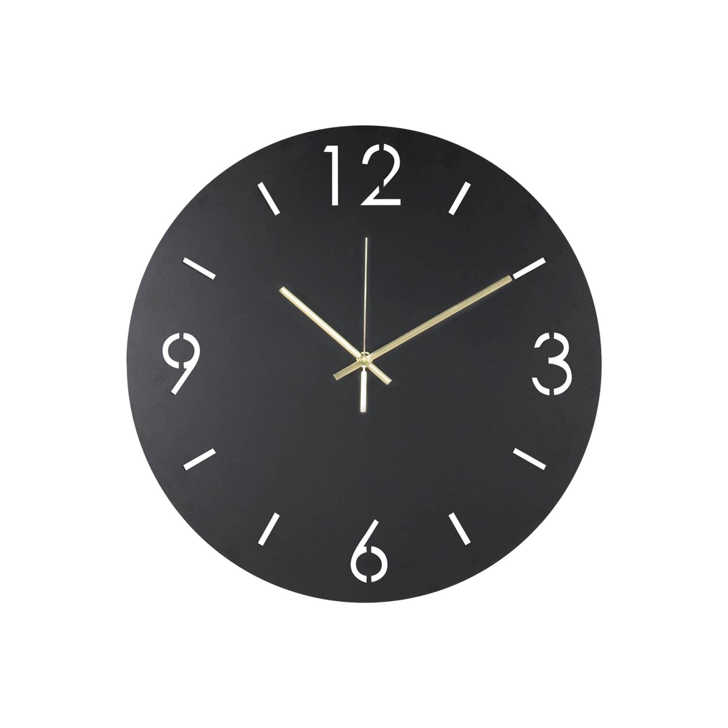 SPINDER DESIGN Time väggklocka, rund - svart stål (Ø40)