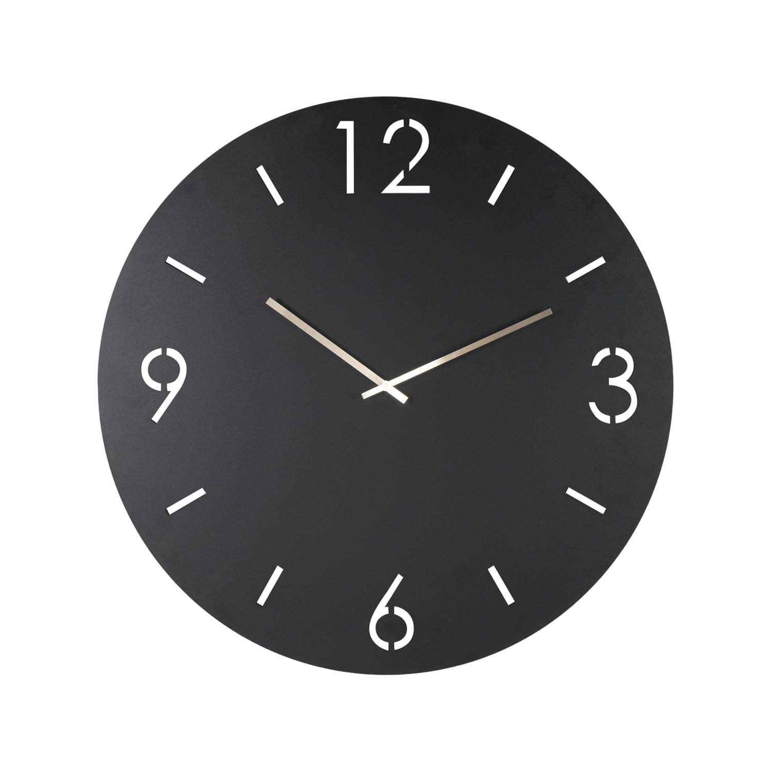 SPINDER DESIGN Time väggklocka, rund - svart stål (Ø60)