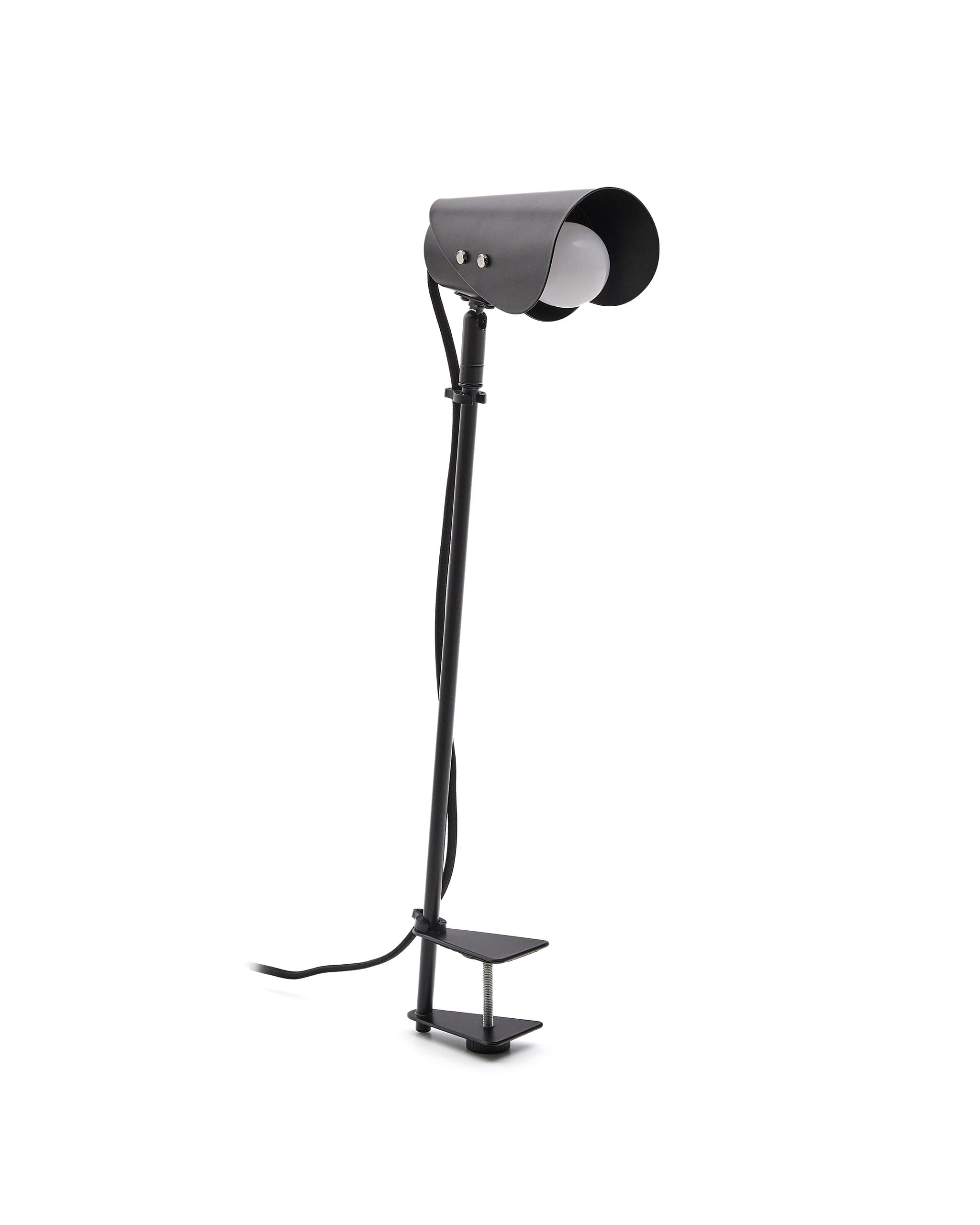 KAVE HOME Jula skrivbordslampa med klämma i svart metall
