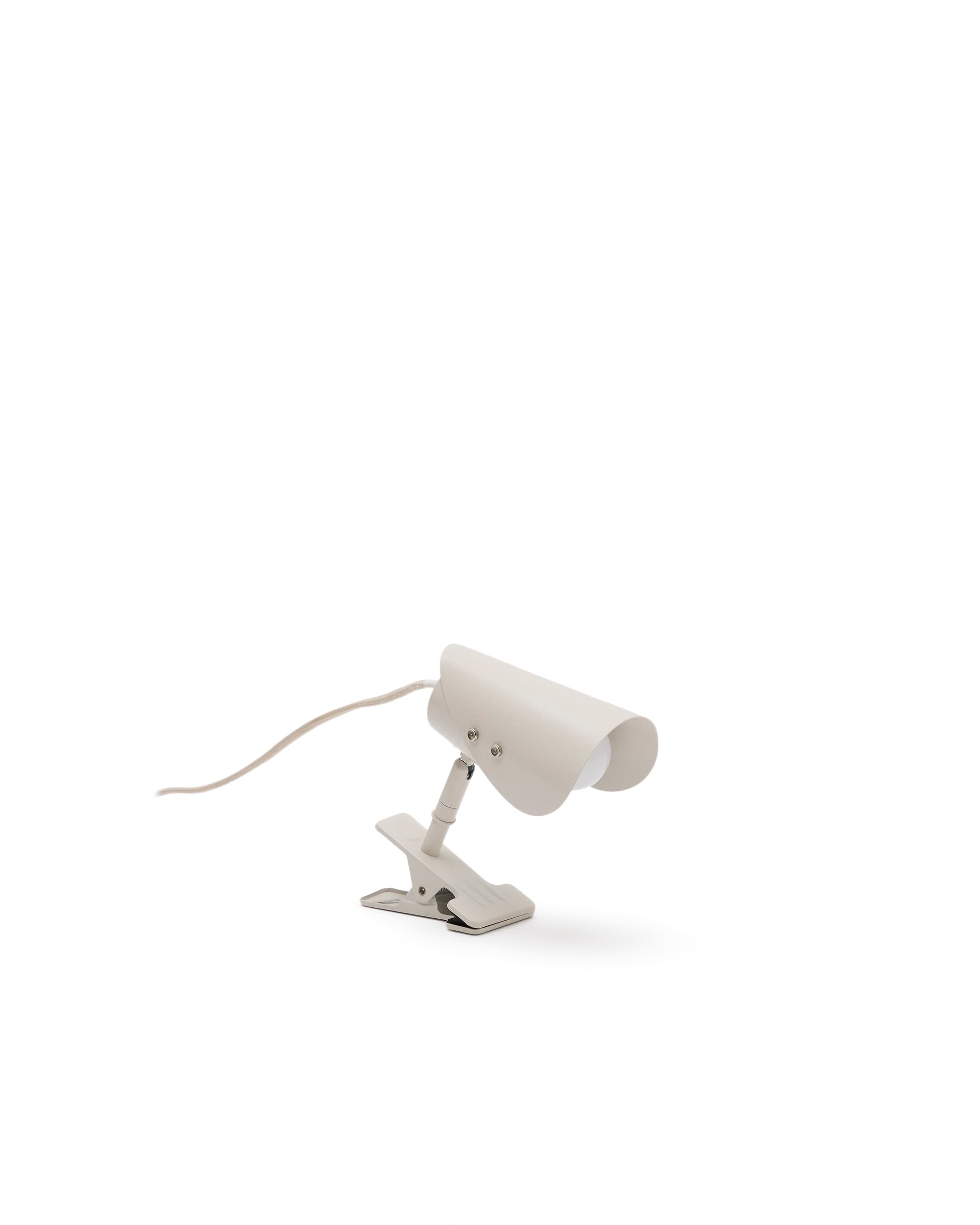 KAVE HOME Jula liten lampa med klämma i grå metall