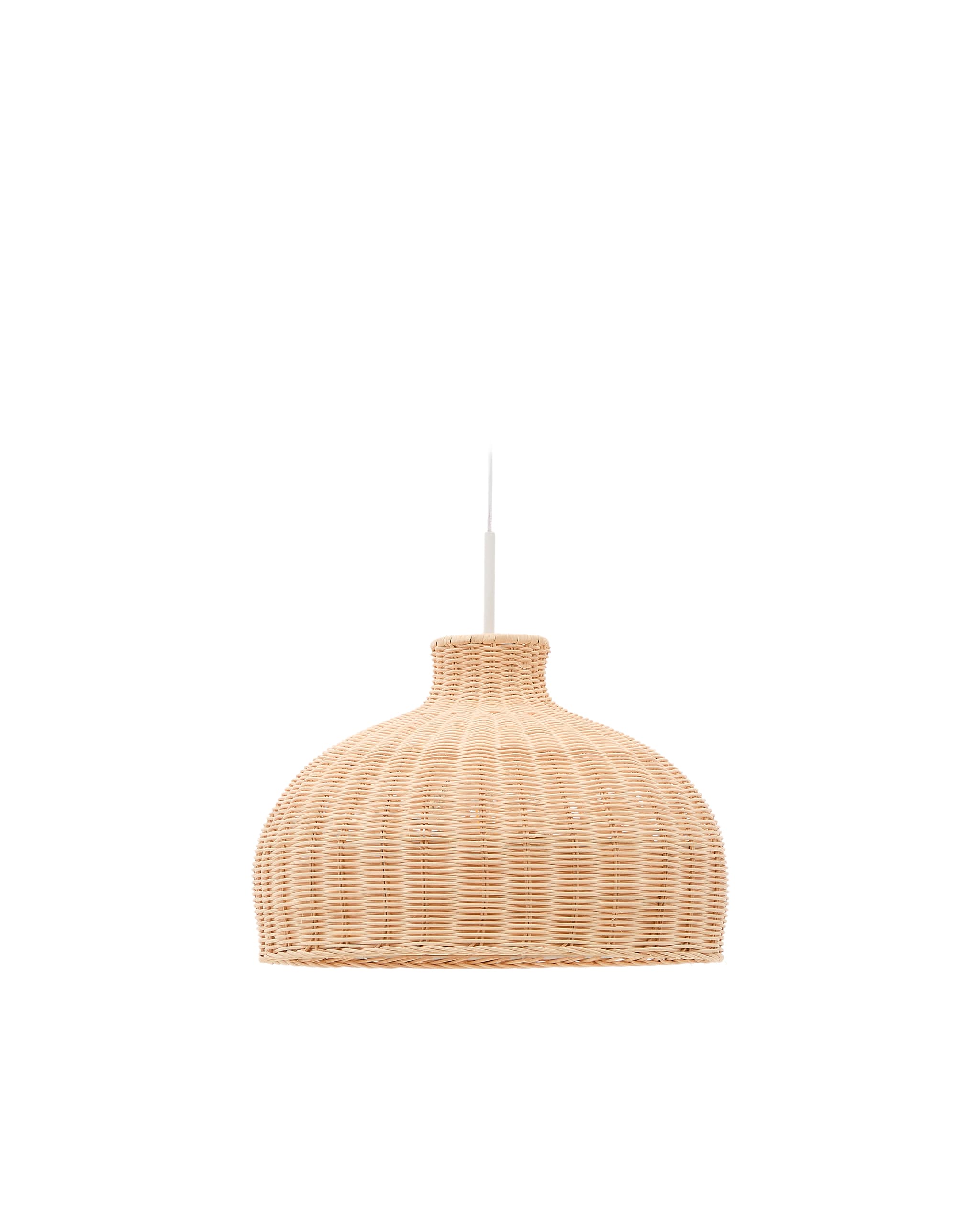 KAVE HOME Ennia rottinglampskärm med ljus finish Ø38cm