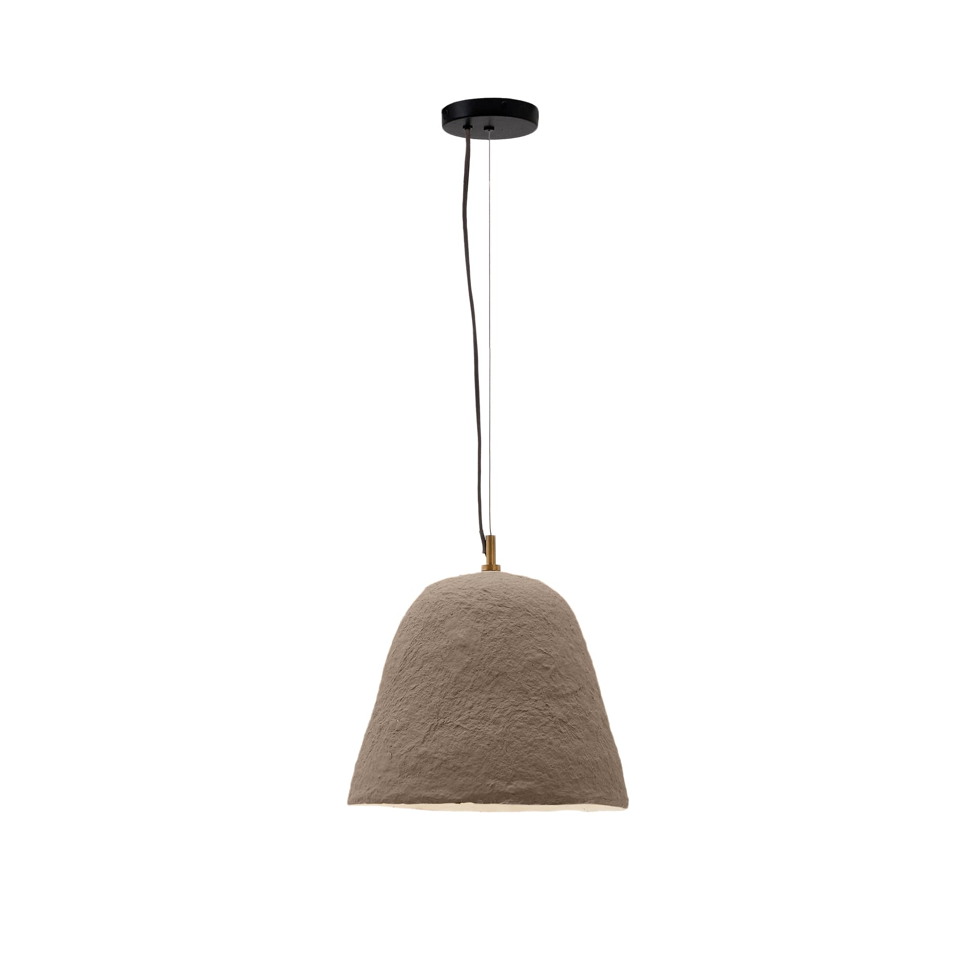 KAVE HOME Lisora taklampa i brun papier-maché Ã25cm