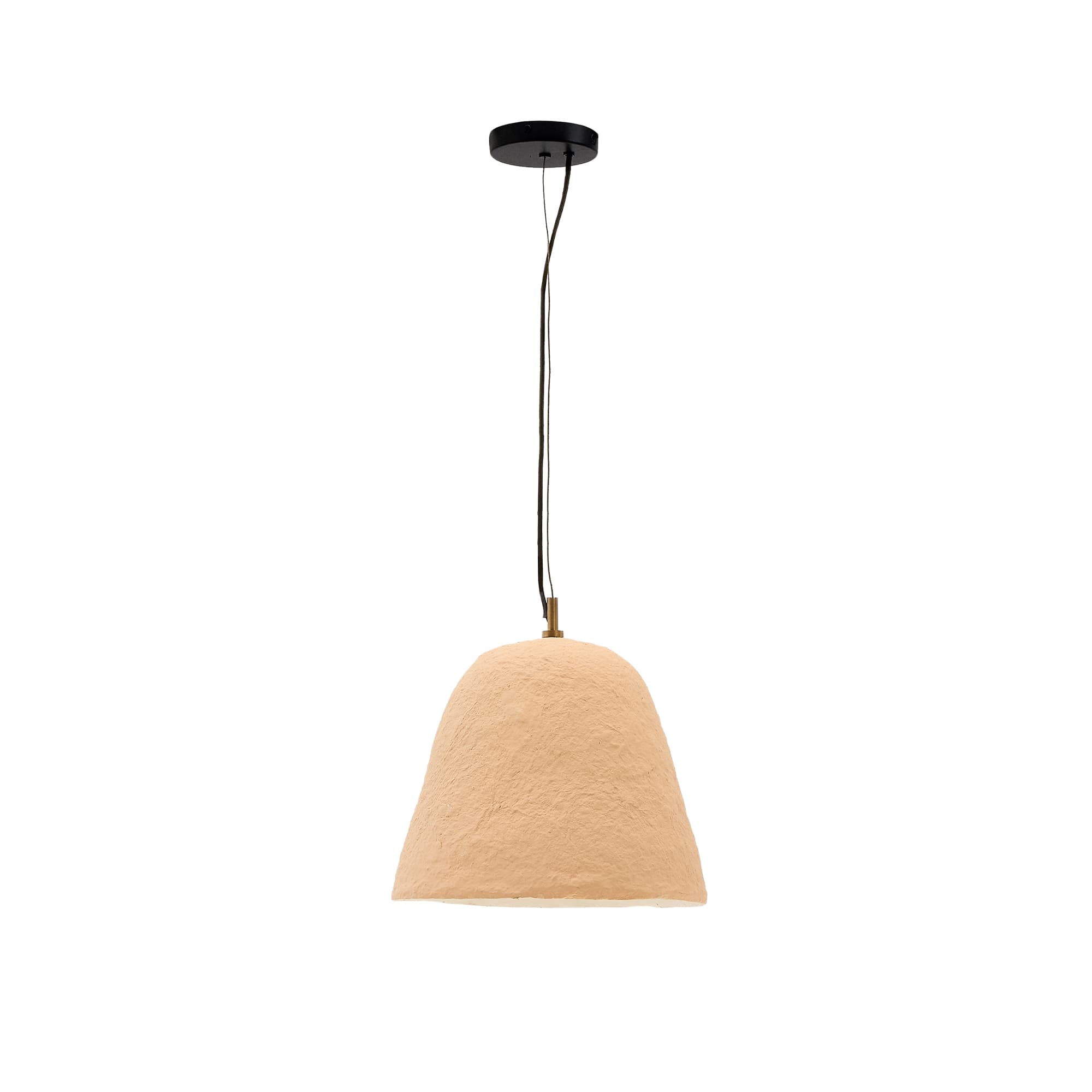 KAVE HOME Lisora taklampa i beige papier-maché Ã25cm