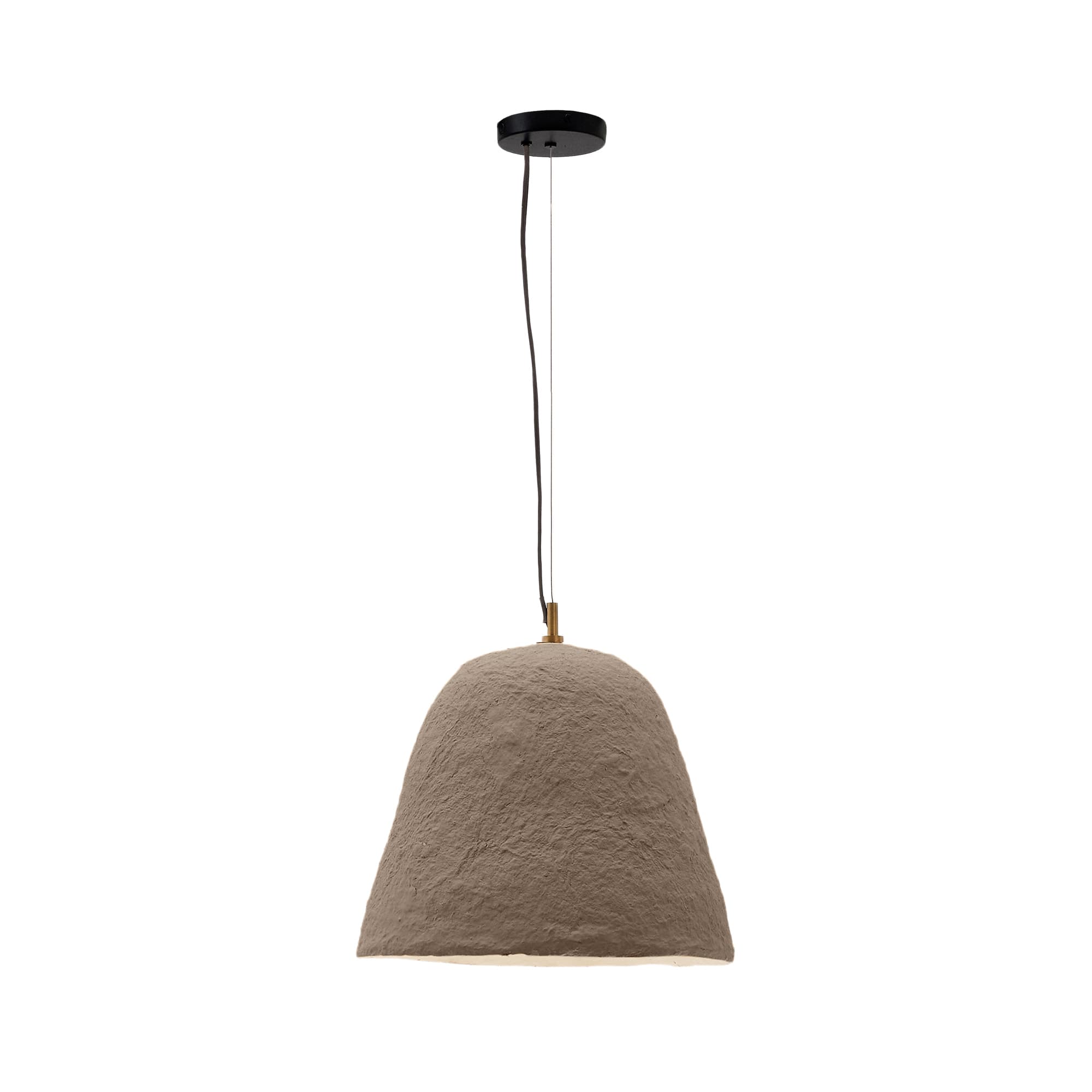KAVE HOME Lisora taklampa i brun papier-maché Ã35cm