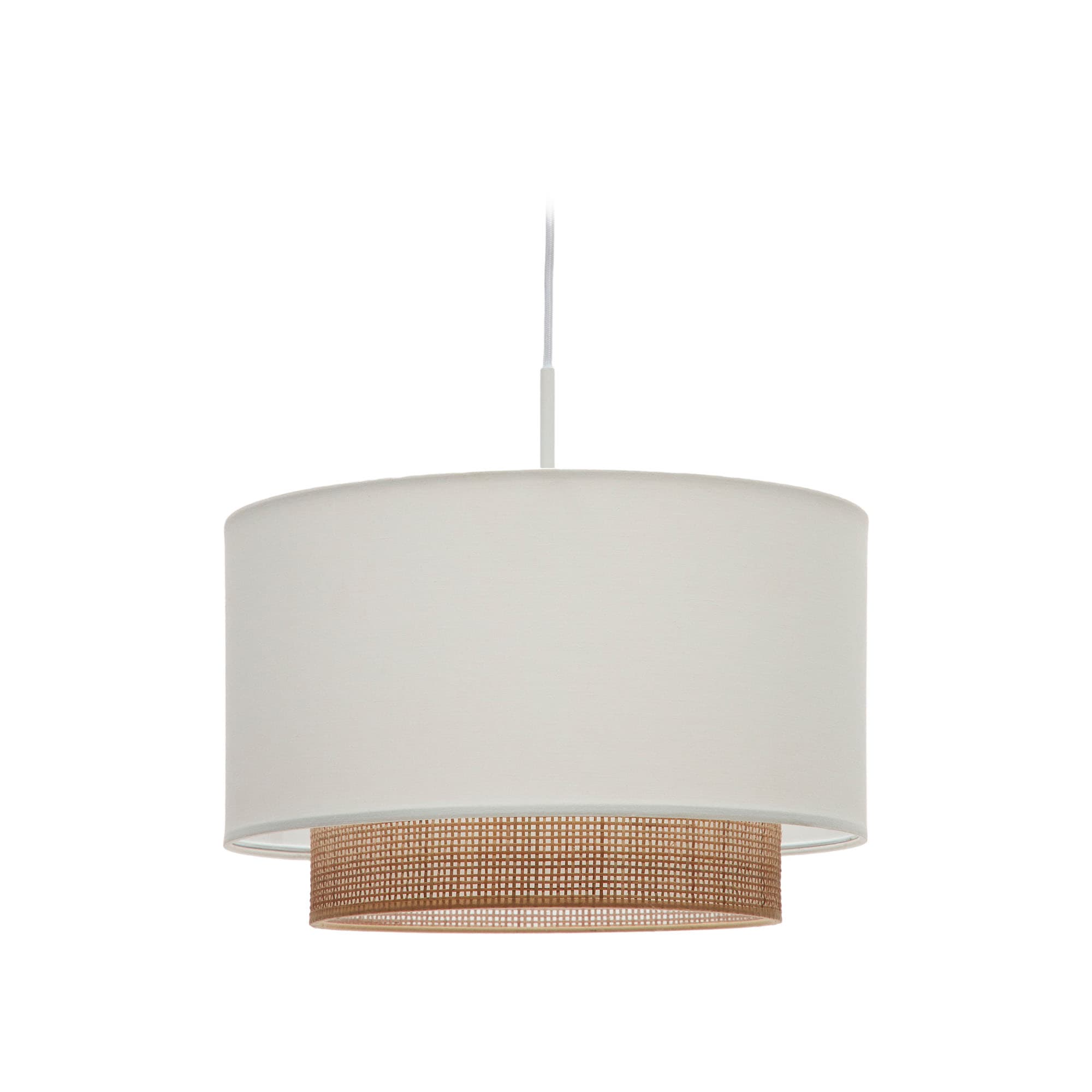 KAVE HOME Erna taklampsskärm i bambu med naturvit finish Ø: 40 cm