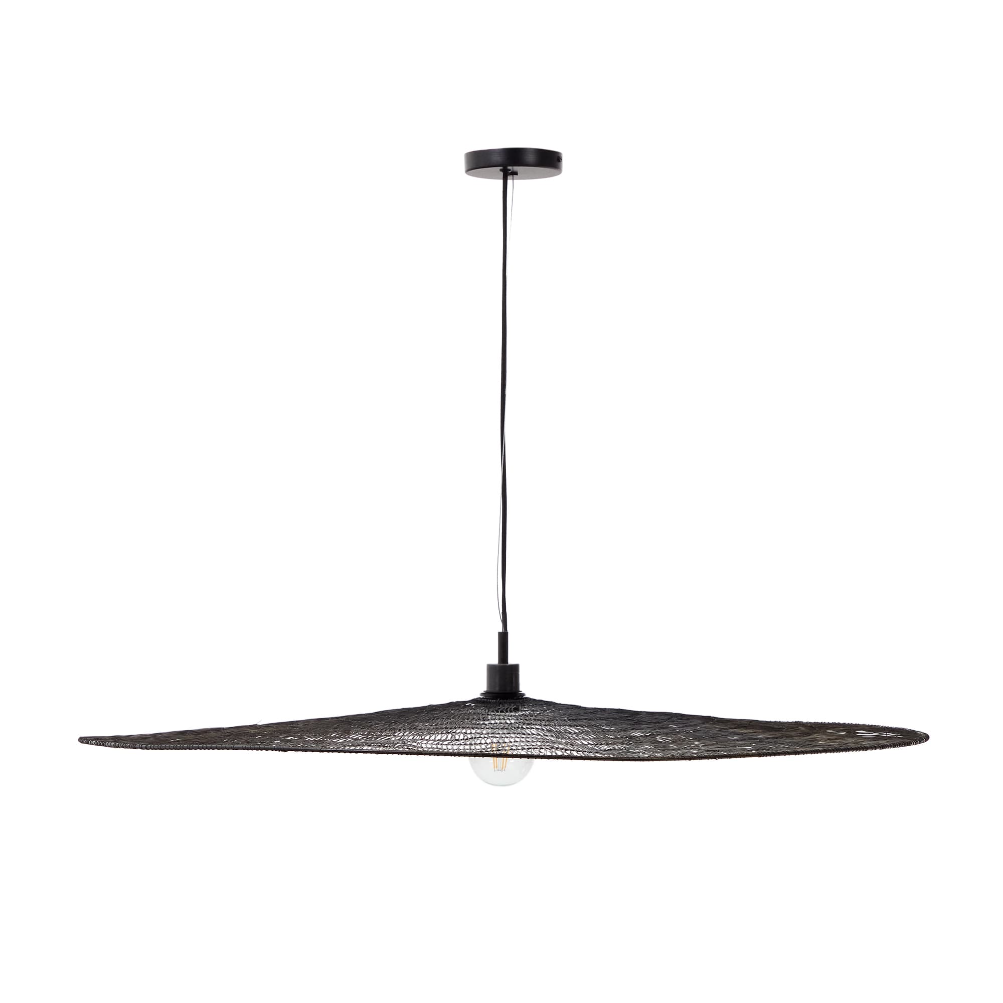 KAVE HOME Makai metalltaklampa med svart finish Ø: 100 cm