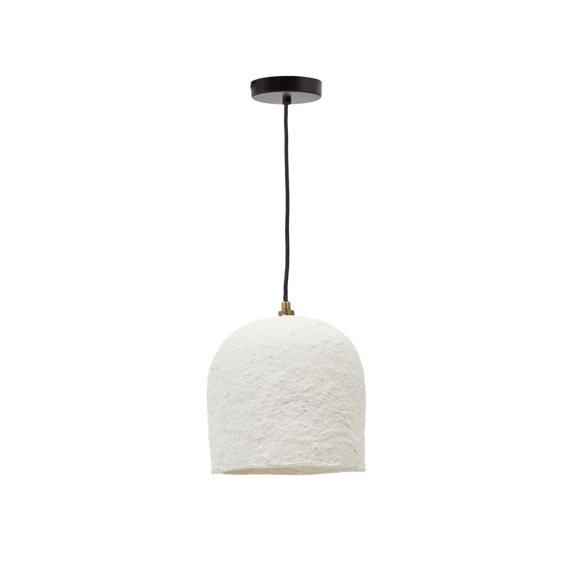 KAVE HOME Calvia taklampa, rund - vit papier-maché (Ø25)