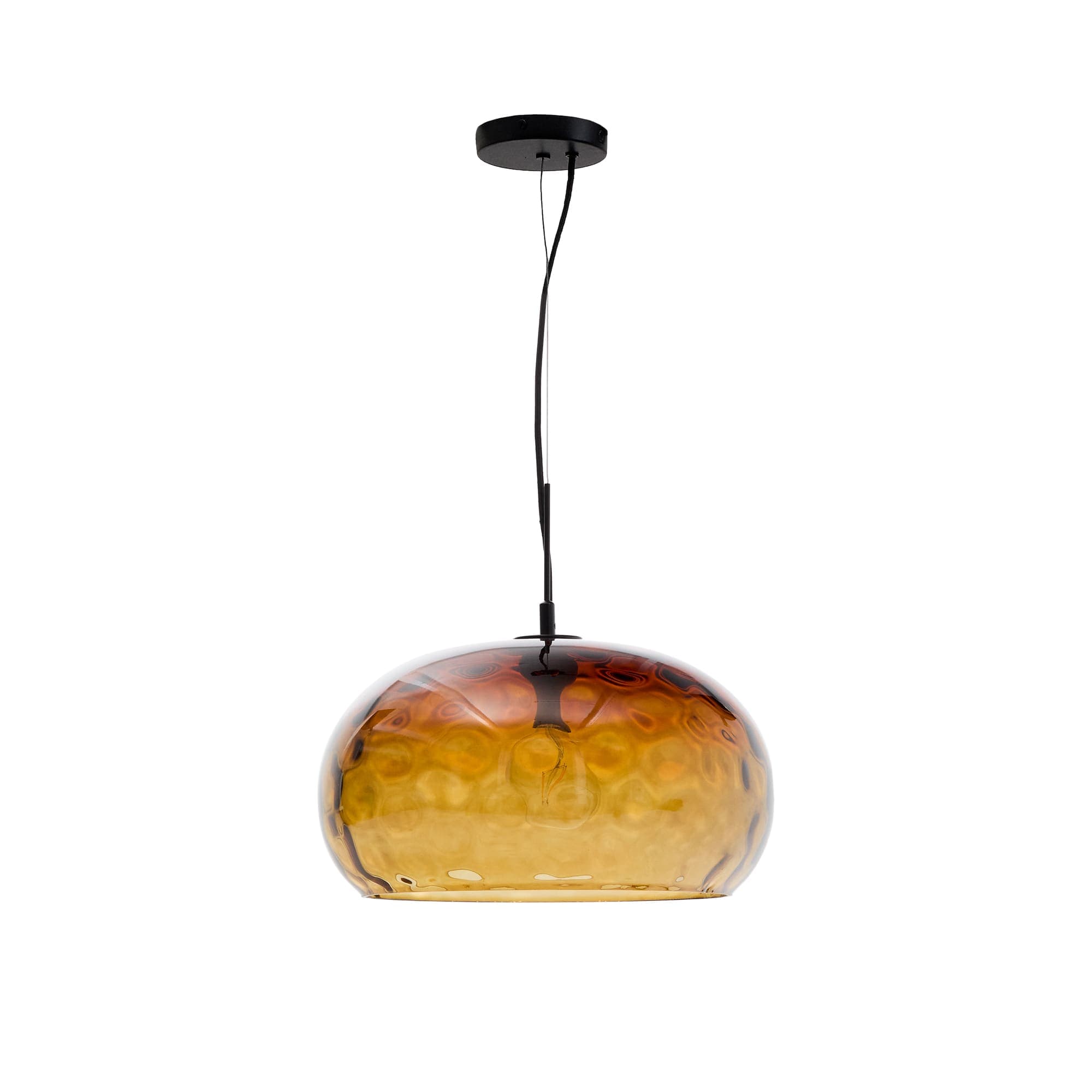 KAVE HOME Balma taklampa, ekologisk - brunt glas (Ø40)