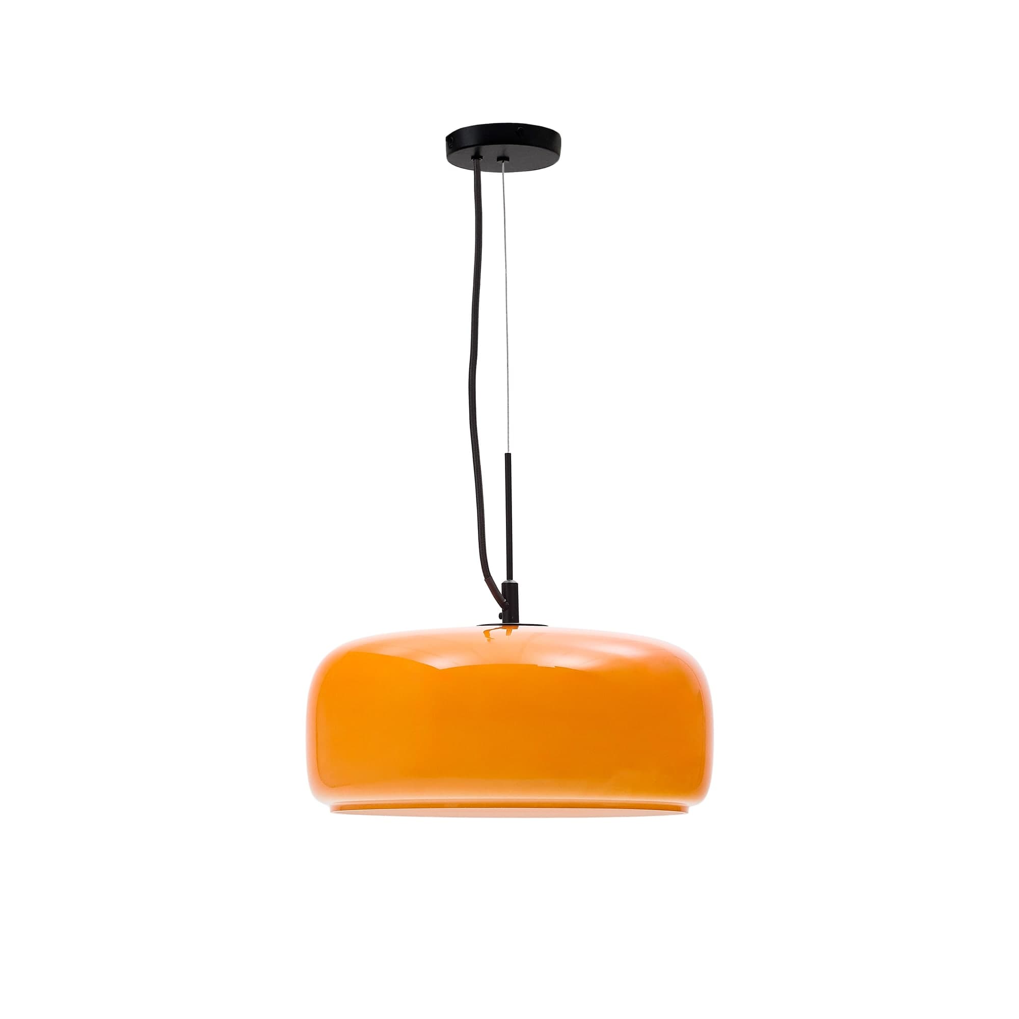 KAVE HOME Reig taklampa, rund - orange glas (Ø38)