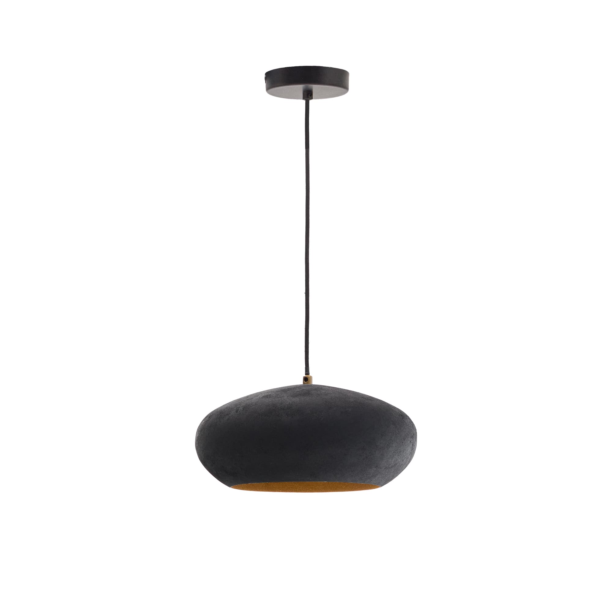 KAVE HOME Inda taklampa i metall med svart finish, Ø30 cm