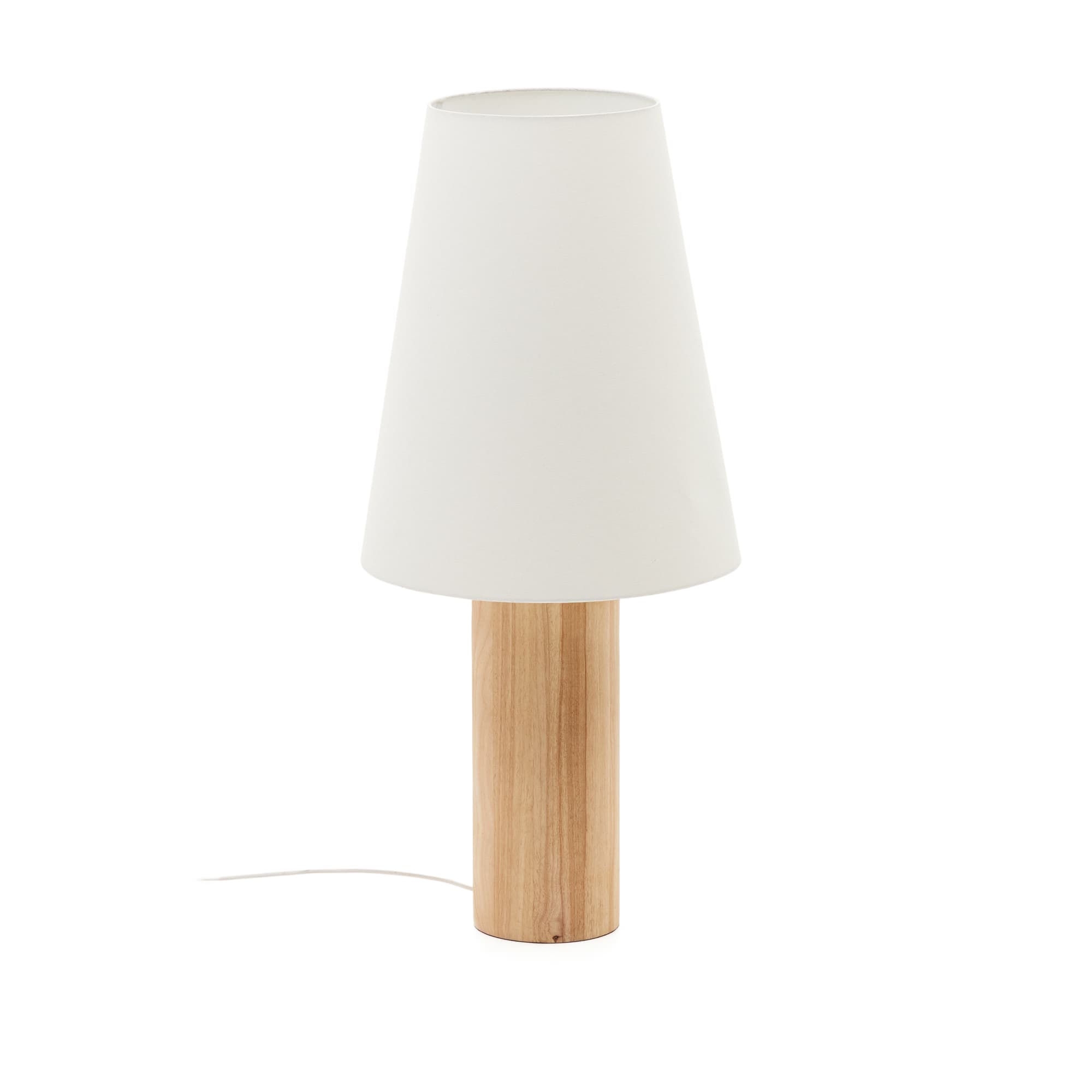 KAVE HOME Marga golvlampa i massivt trä med naturlig finish