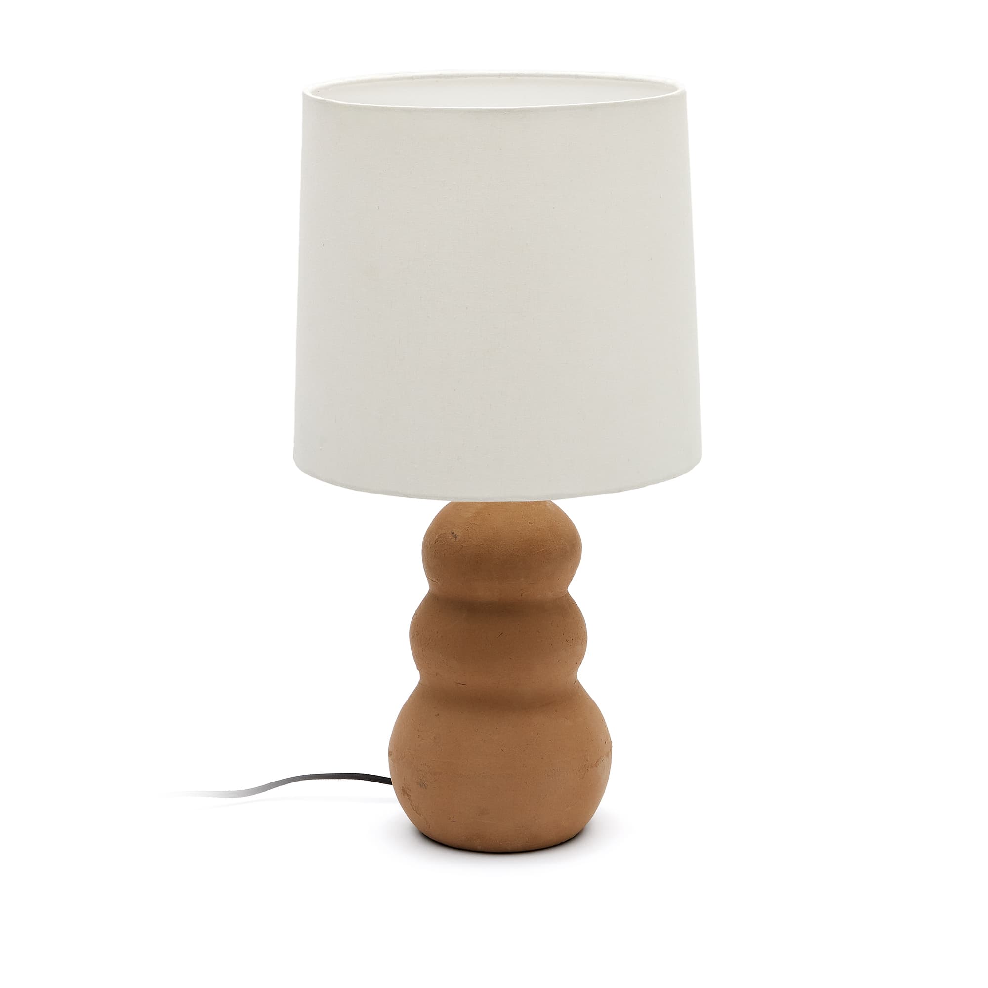 KAVE HOME Madsen bordslampa - terrakotta med vit skärm