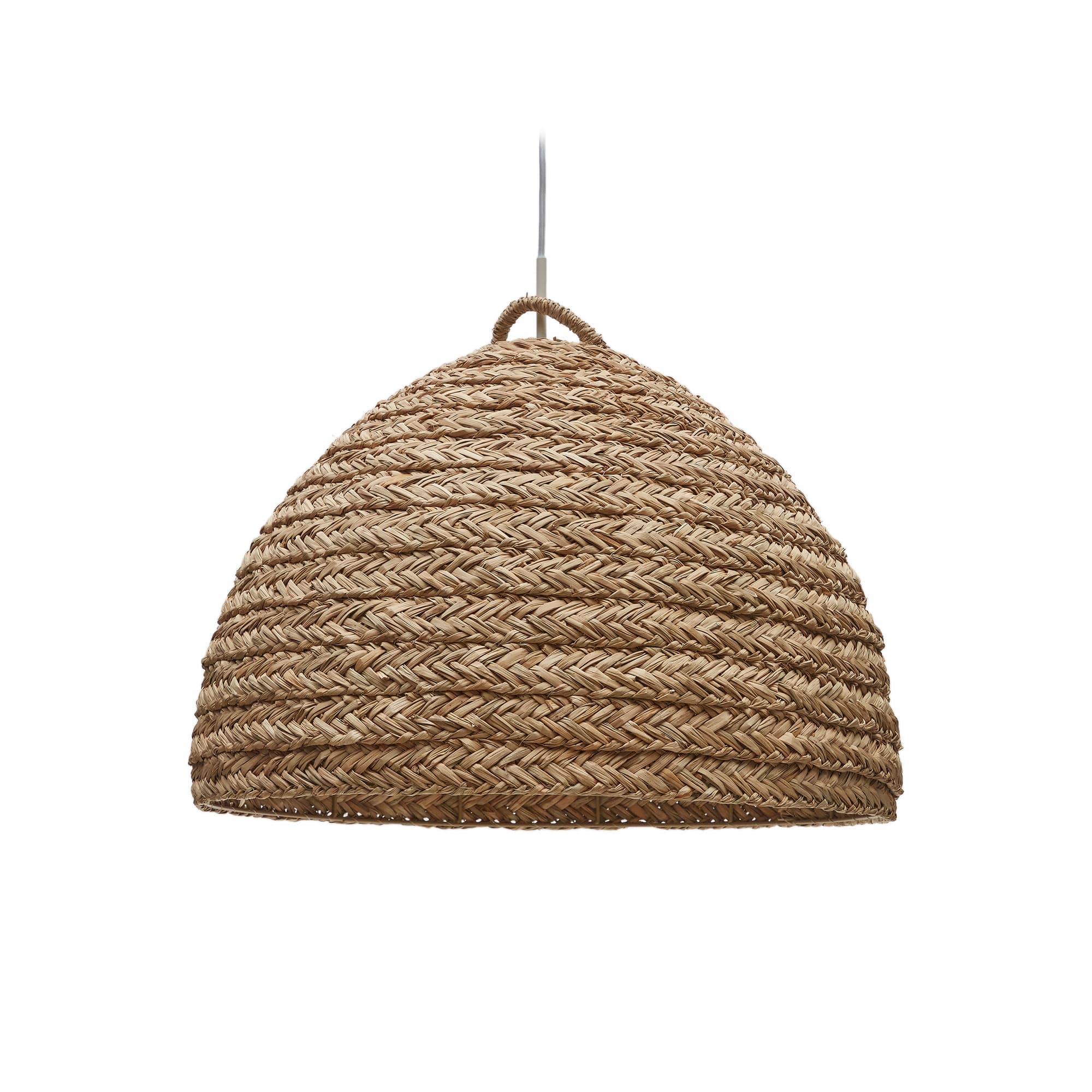 KAVE HOME Fonteta taklampa i naturfiber med skärm i naturlig finish, Ø: 60 cm