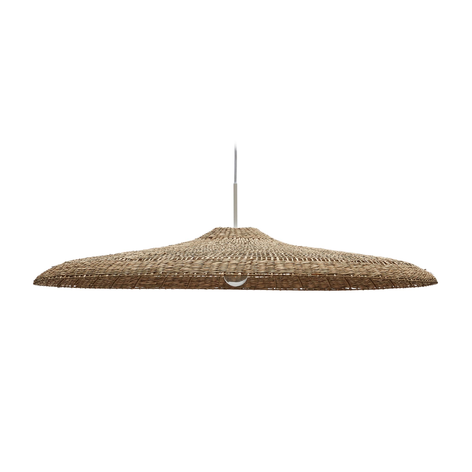 KAVE HOME Cruilles taklampsskärm i naturfiber i naturlig finish, Ø: 100 cm