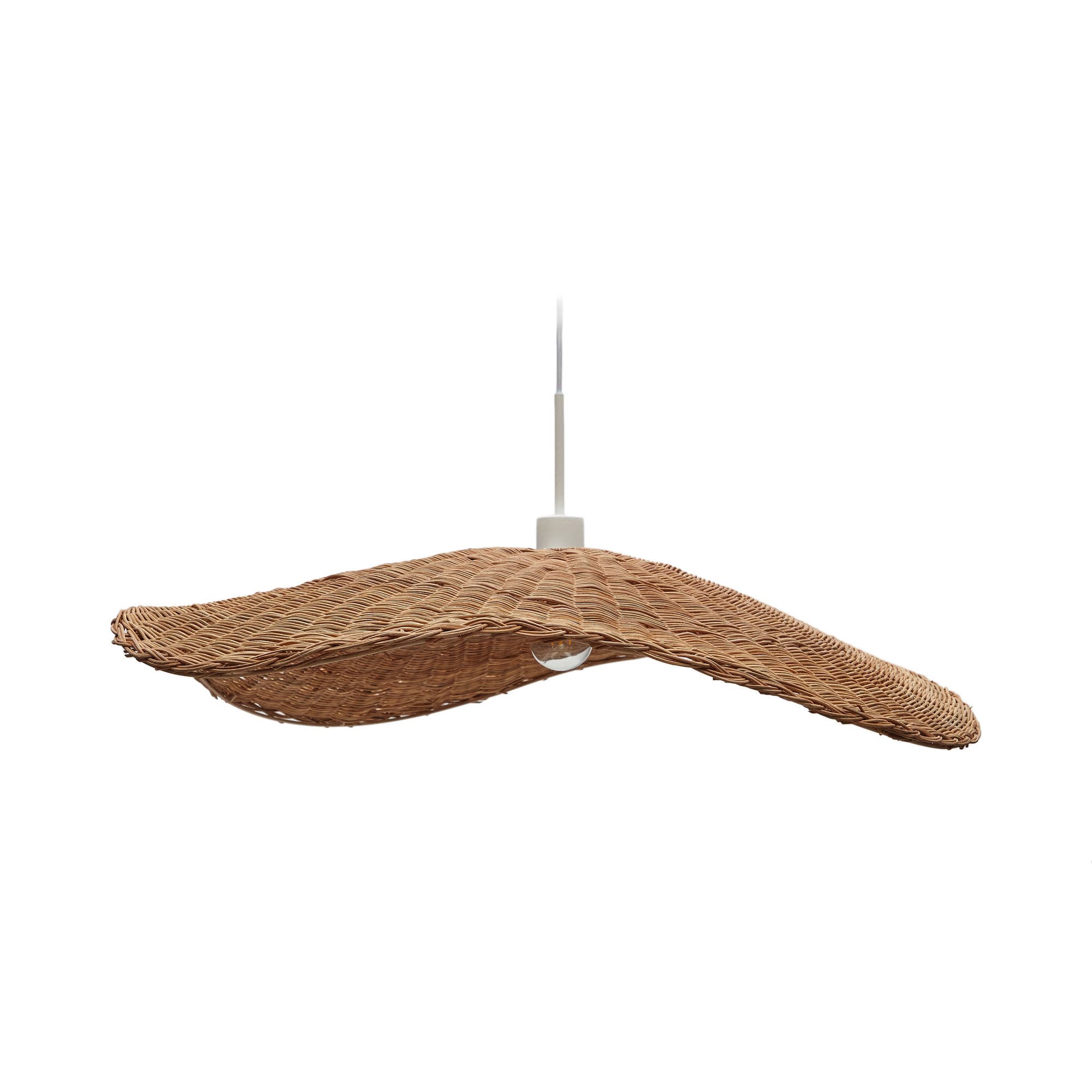 KAVE HOME Bisbal taklampsskärm med naturlig finish, Ø: 80 cm