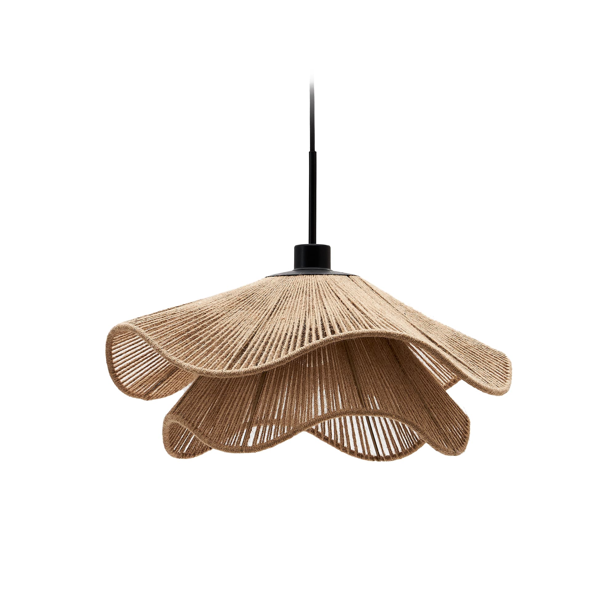 KAVE HOME Pontos taklampsskärm i jute med naturlig finish, Ø: 50 cm