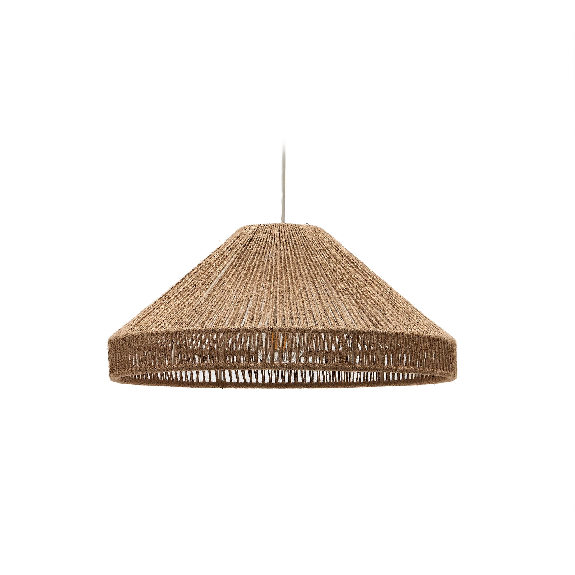 KAVE HOME Pontos taklampsskärm i jute med naturlig finish, Ø: 45 cm