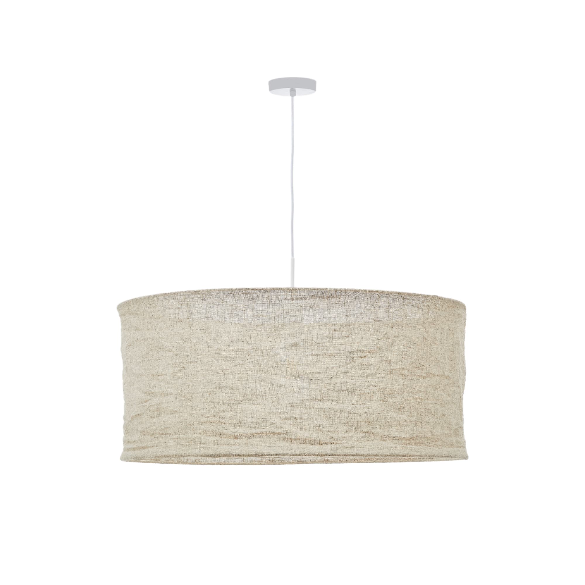 KAVE HOME Mariela taklampskärm i linnefärgad beige finish Ø80 x 40 cm