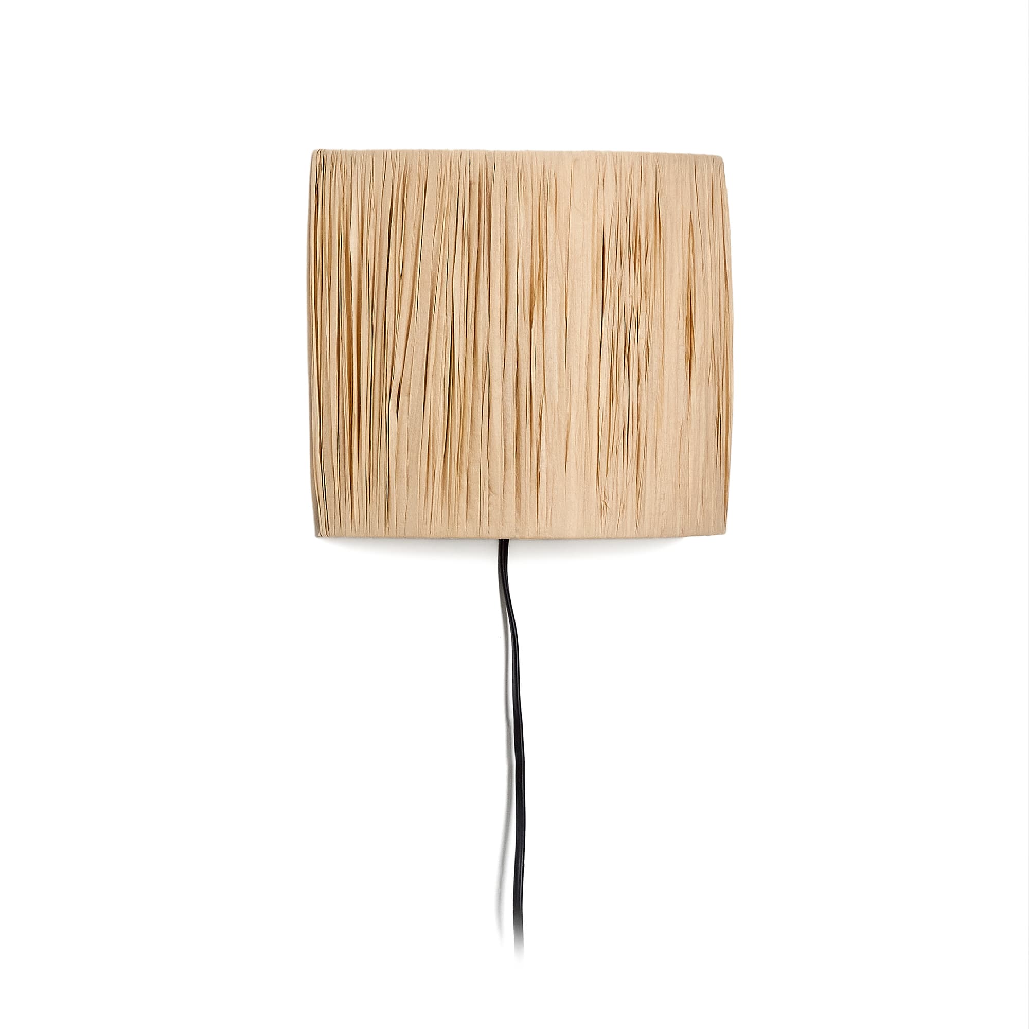 KAVE HOME Pulmi vägglampa i naturlig raffia