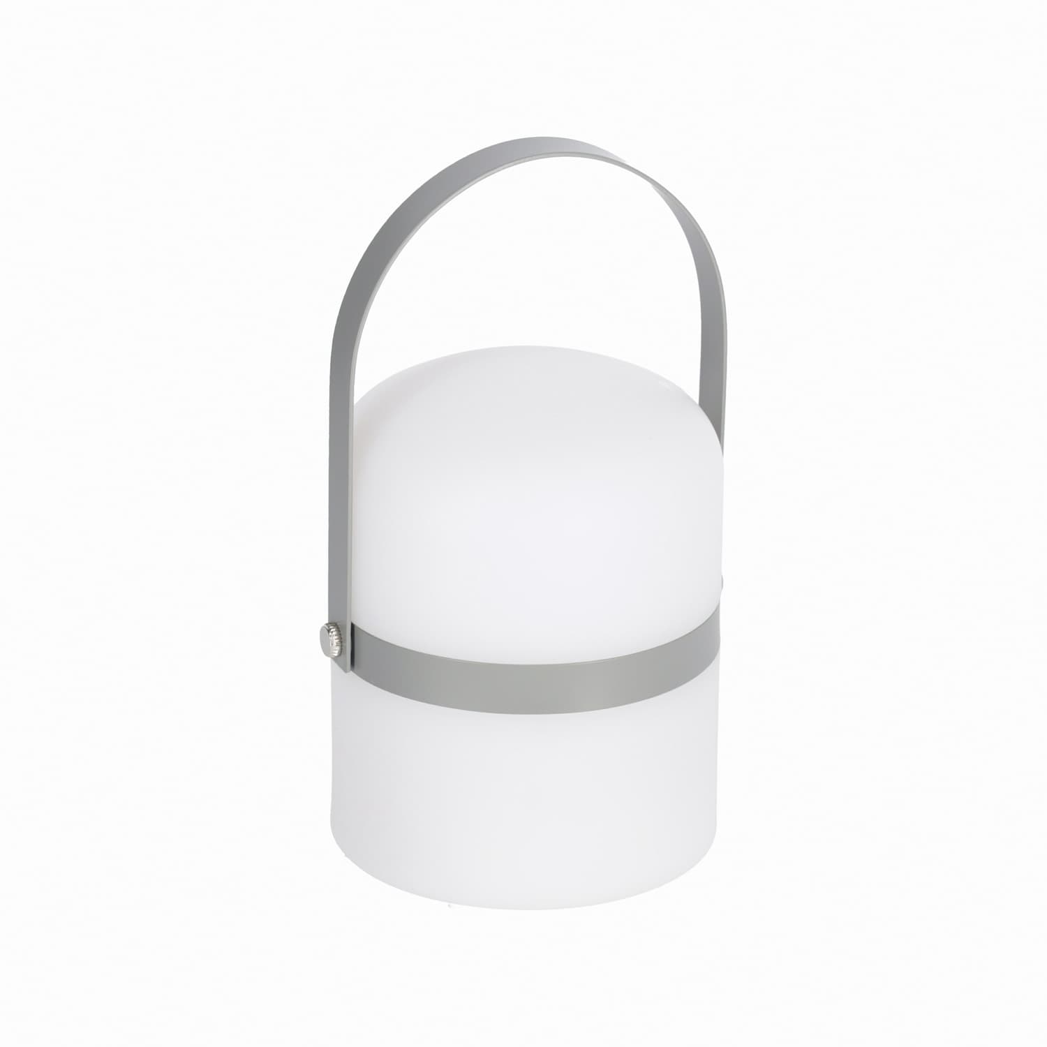 KAVE HOME Janvir uppladdningsbar bordslampa - vit plast och ljusgrå metall