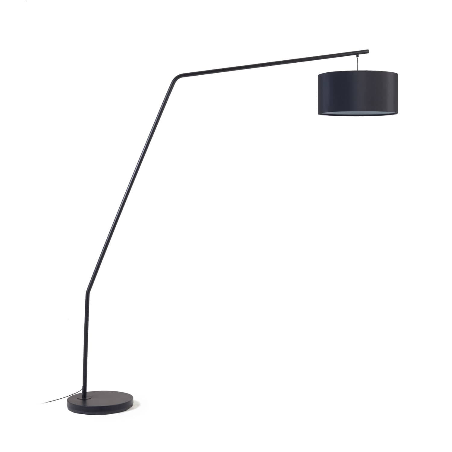 KAVE HOME Ciana Golvlampa - Svart Bomull / Plast / Metall