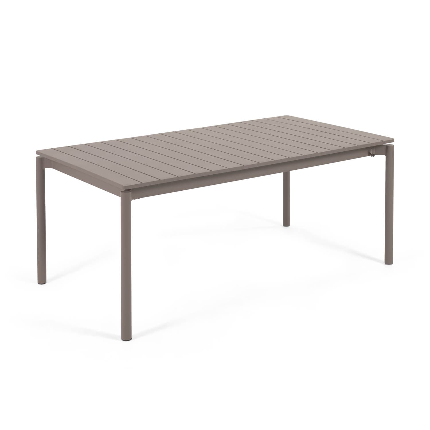 KAVE HOME Zaltana trädgårdsbord, med tilläggsplatta - brun aluminium (180(240)x100)