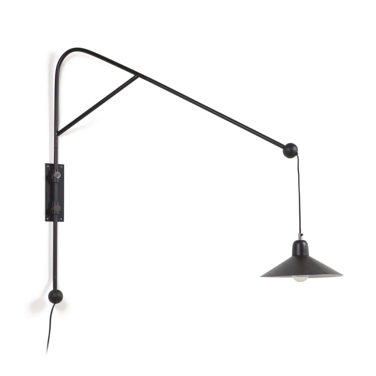 KAVE HOME Eleazar Vägglampa - Svart Metall