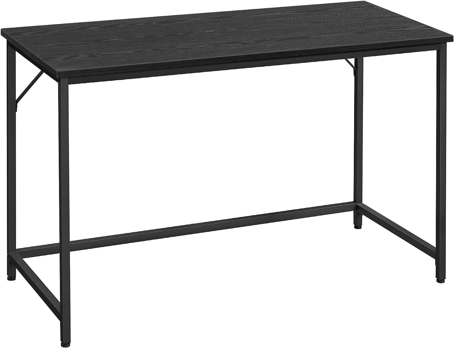 VASAGLE Skrivbord, litet datorskrivbord, kontorsskrivbord, för studier, sovrum, 60 x 120 x 75 cm, industriell design, metallram, svart, LWD039B56