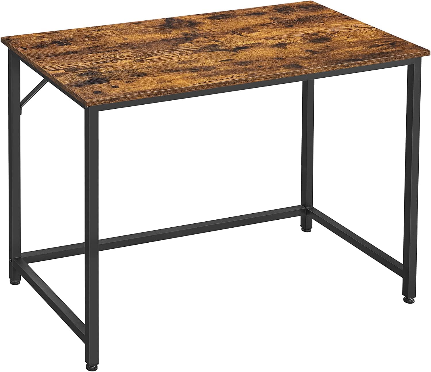 VASAGLE Datorbord, skrivbord, litet kontorsbord, 50 x 100 x 75 cm, studie, hemmakontor, enkel montering, stål, industriell design, rustik brun och svart LWD41XV1