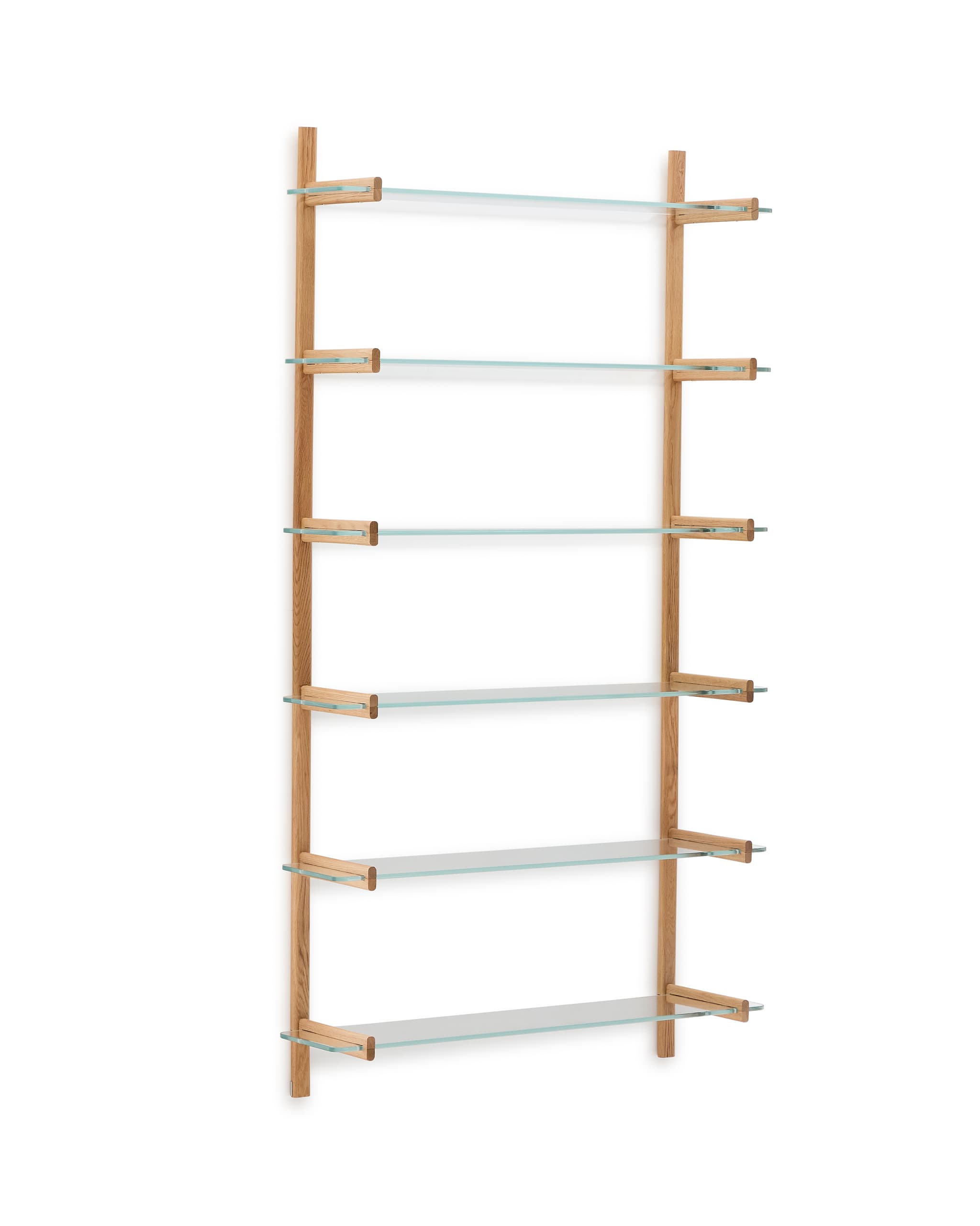 KAVE HOME Sitra modulhylla, 6 glashyllor och FSC Mix Credit massiv ek, 110 cm