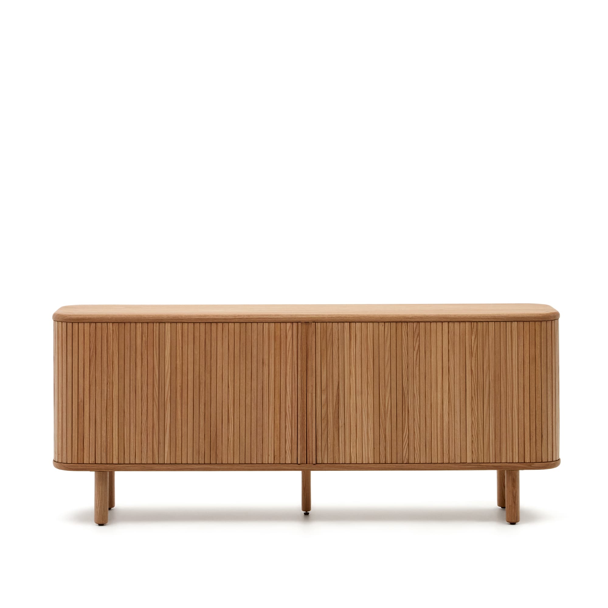 KAVE HOME Mailen 2-dörrars skänk i askfanér med naturlig finish 180 x 75 cm