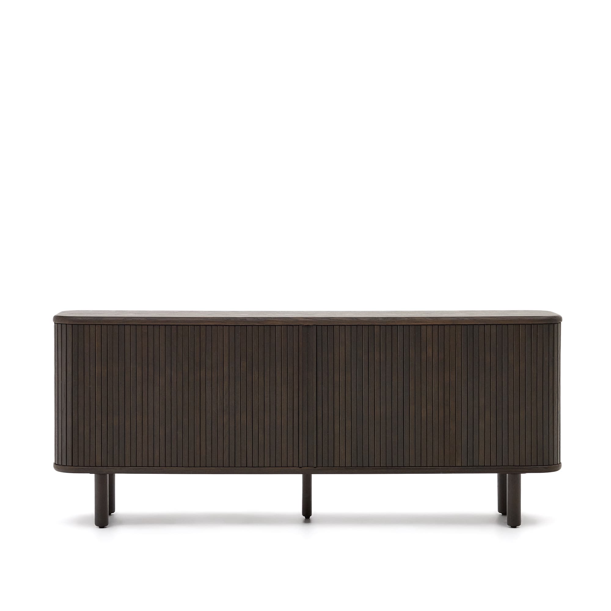 KAVE HOME Mailen 2-dörrars skänk i askfanér med mörk finish 180 x 75 cm