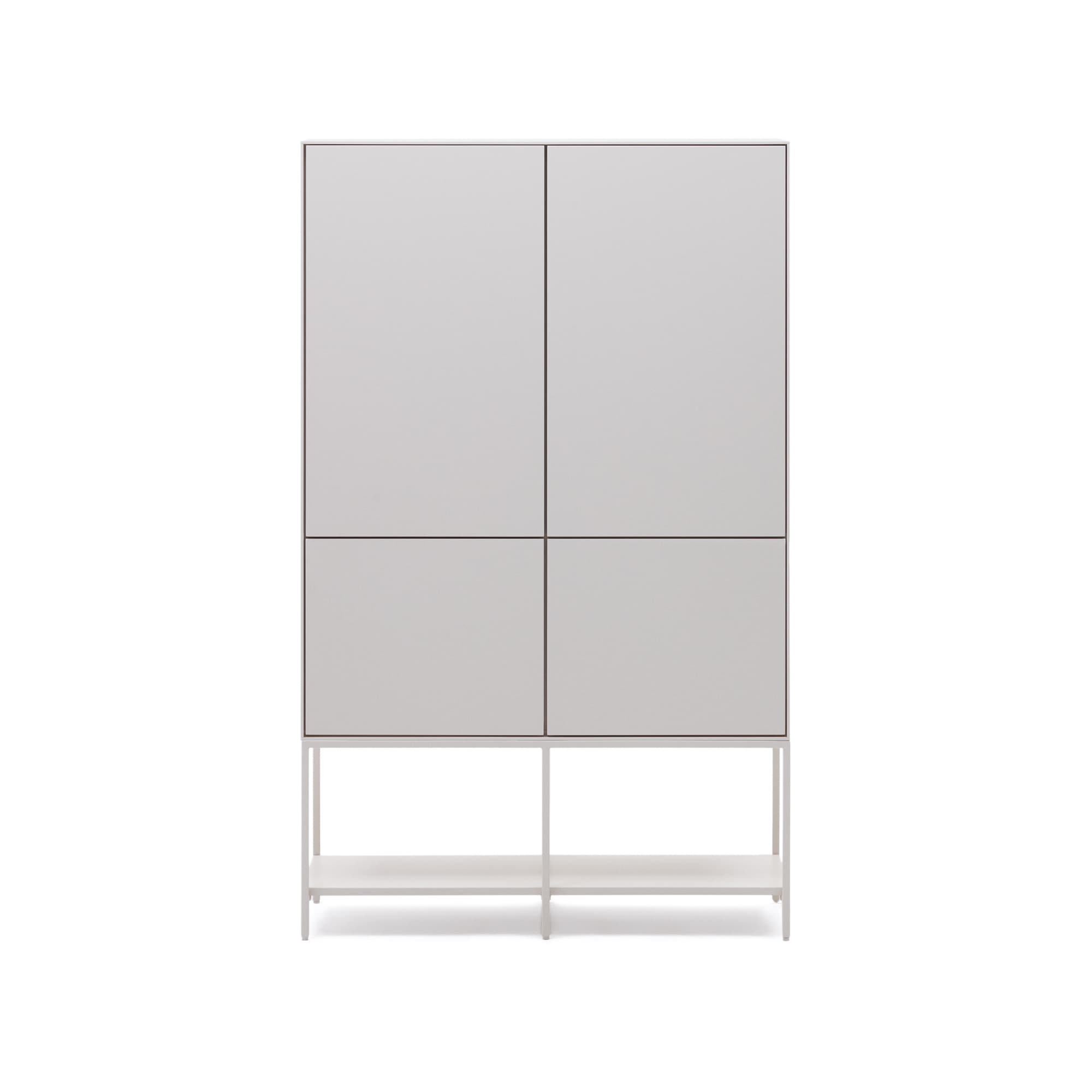KAVE HOME Vedrana 4-dörrars hög skänk vitlackad MDF 97,5 x 160 cm