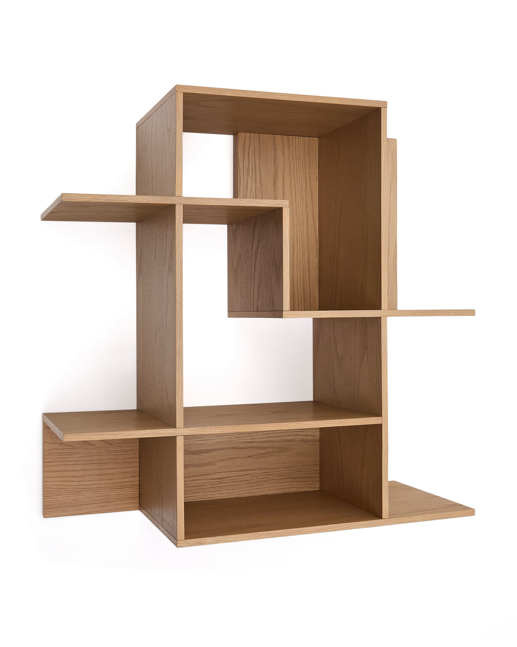 KAVE HOME Ina modulär hyllenhet i ekfaner med naturlig finish 80 x 80 cm FSC 100%